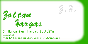 zoltan hargas business card